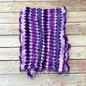 Bundle 3 for 50% off Lightweight Purple Wool Shibori Scarf